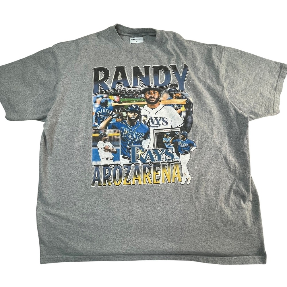 Tampa Bay Rays Randy Arozarena Mens 4XL GAME CHANGER Shirt Gray‎ - Picture 2 of 7
